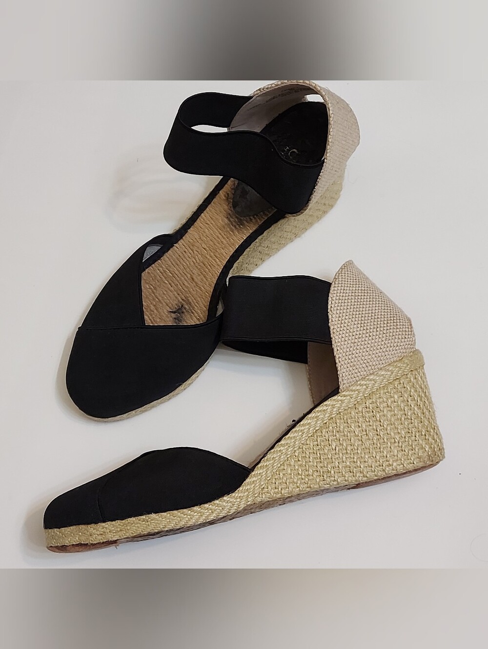 Ralph Lauren Women’s Black Espadrille Wedge Sandals